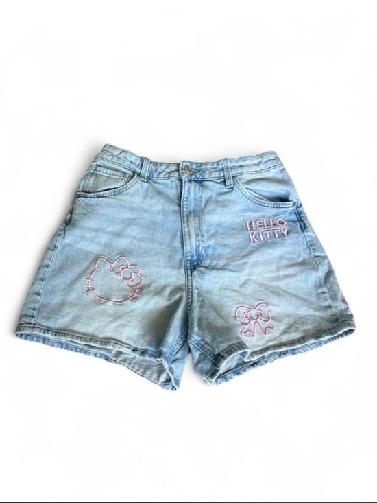 H&M Other - H&M Hello Kitty Sanrio Girls Denim Shorts Light Wash Blue Relaxed Fit Size 14Y